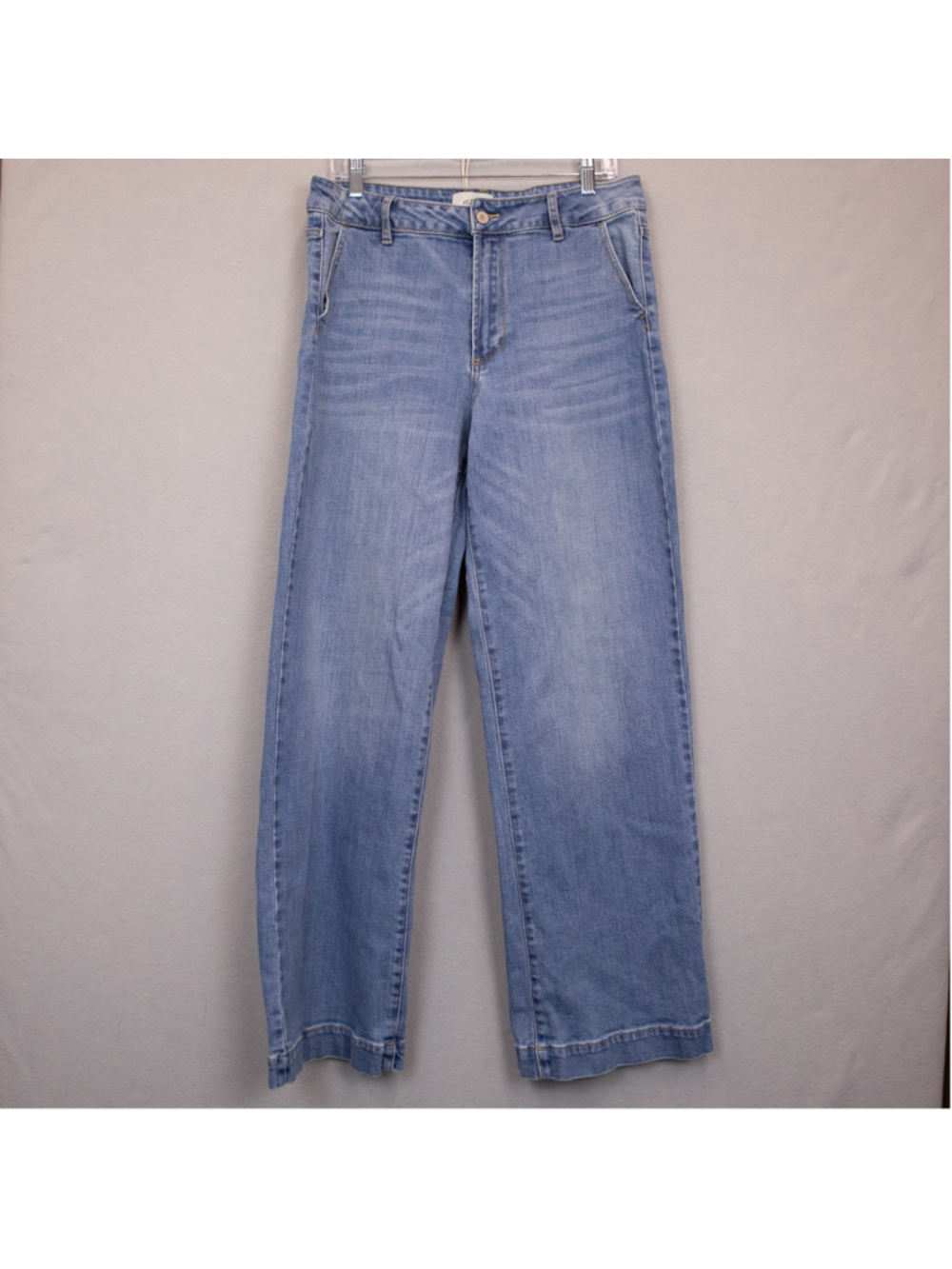 KanCan Natalie light wash high rise trouser wide leg jeans-30